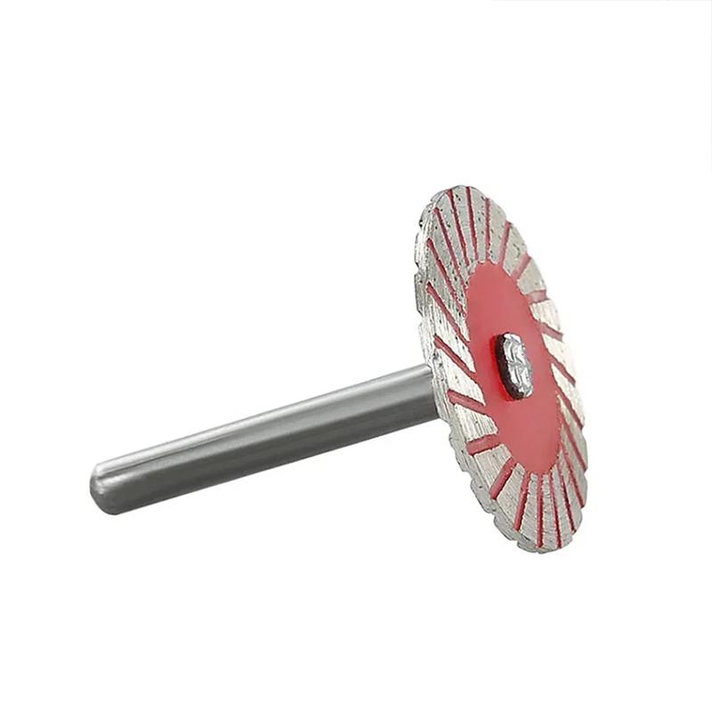 3pcs For Wood Metal Stone Granite Marble 40mm Cutting Disc 6mm Shank Circular Saw Blade Sanding Disc Grinding Wheel