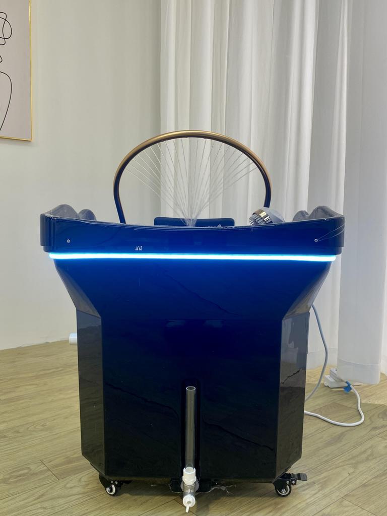 Modern portable  head spa sink hydrotherapy Thai massage shampoo water bed steam shampoo barber shop hair salon