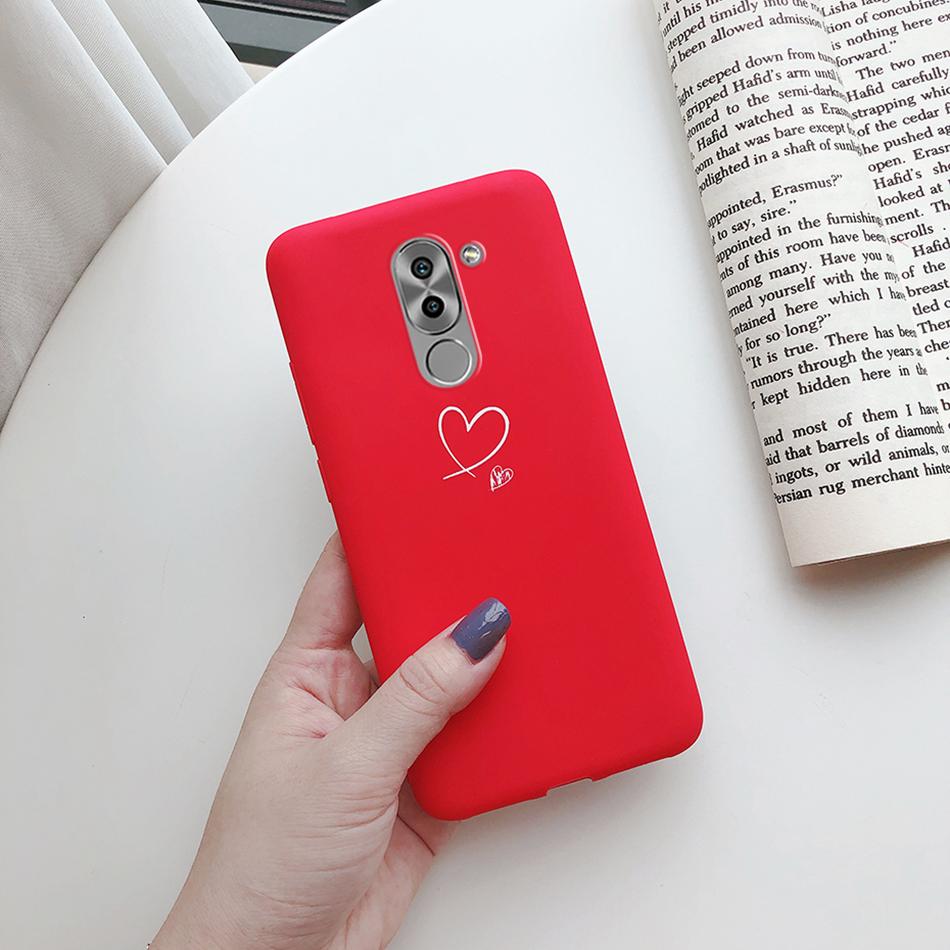 Liebesherz Hülle für Huawei Mate 9 Lite Für Huawei Honor 6X GR5 2017 Handyhülle Silikon Katze Kaktus Avocado Bemalt Mattes Cover