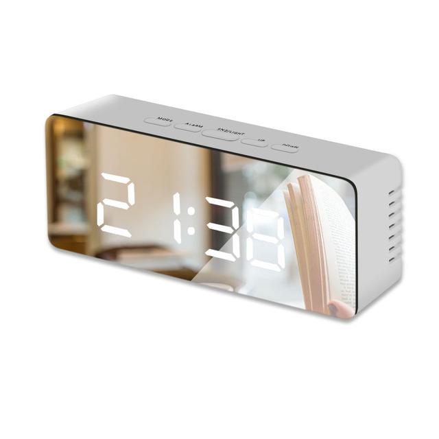 LED Digital Smart Alarm Clock Watch Table Electronic Desktop Clocks USB Wake Up Clock Bedroom Bedside Clock Snooze Function