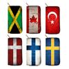 Long wallet, flag clutch, wallet, wallet.