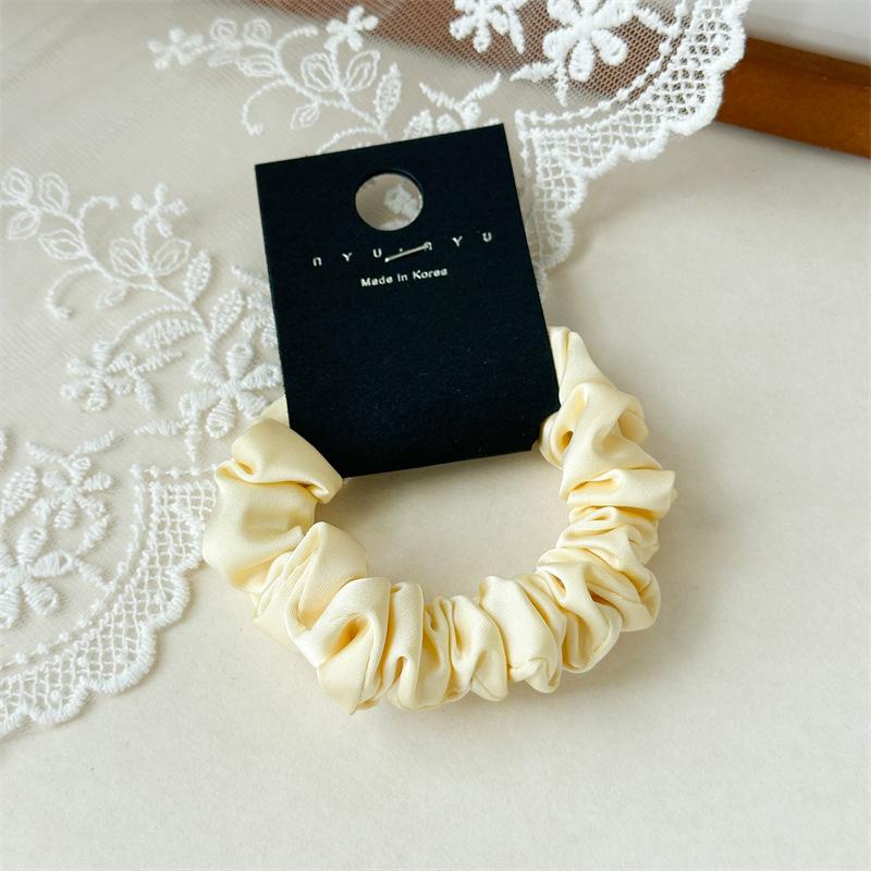 Wszechstronna satynowa gumka do włosów w stylu francuskim: Damska gumka do wysokiego kucyka, styl koreański