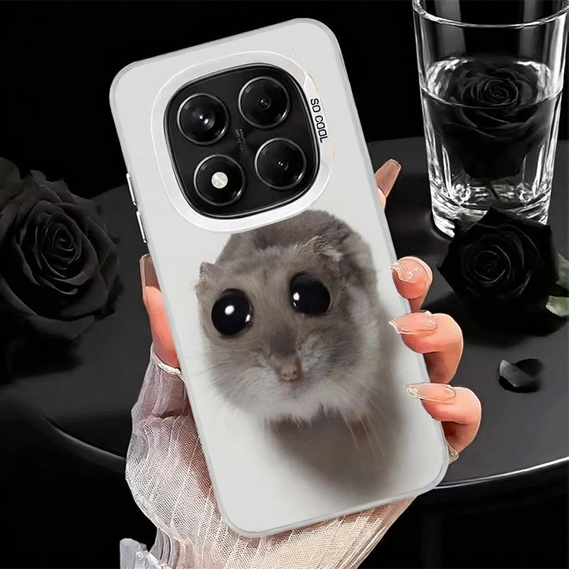 Funny Sad Hamster Meme Soft Phone Case for Xiaomi Redmi Note 13 14 15 Pro Plus 12S 12 11S 11 11T 10S 10 Shockproof Cover Back Sh