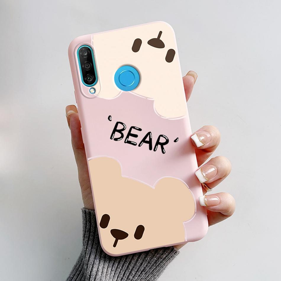 Für Huawei P30 Lite Hülle Niedlicher Bär Cartoon Frosch Weiche Matte Silikon Handyhüllen Für Huawei P30 P30Lite P30Pro P 30 Lite Pro Cover