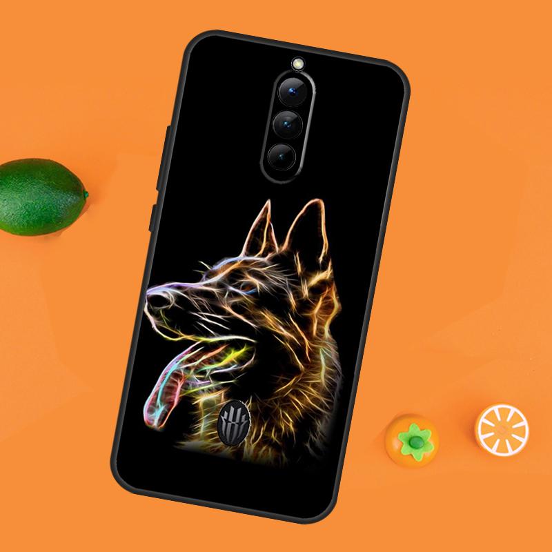 

German Shepherd Dog Cartoon Case For ZTE Nubia RedMagic 10 Air 6 7 7S 6S Pro RedMagic 10S 9S 8S 8 9 10 11 Pro Plus Cover Red Magic 11 Pro