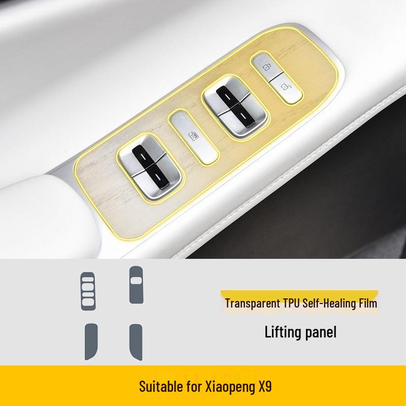 Xiaopeng X9 24-25 Screen Console Trim Sticker - Interior TPU Film