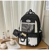 School bag, high value, large capacity, transparent and cute, junior high school student computer backpack, high school student backpack tide