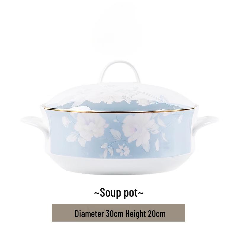 

Jingdezhen Ceramic Chinese Light Luxury Bowl Set