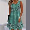 Women's Fashion Casual Retro Breathable Crew Neck Vest Casual Dresses