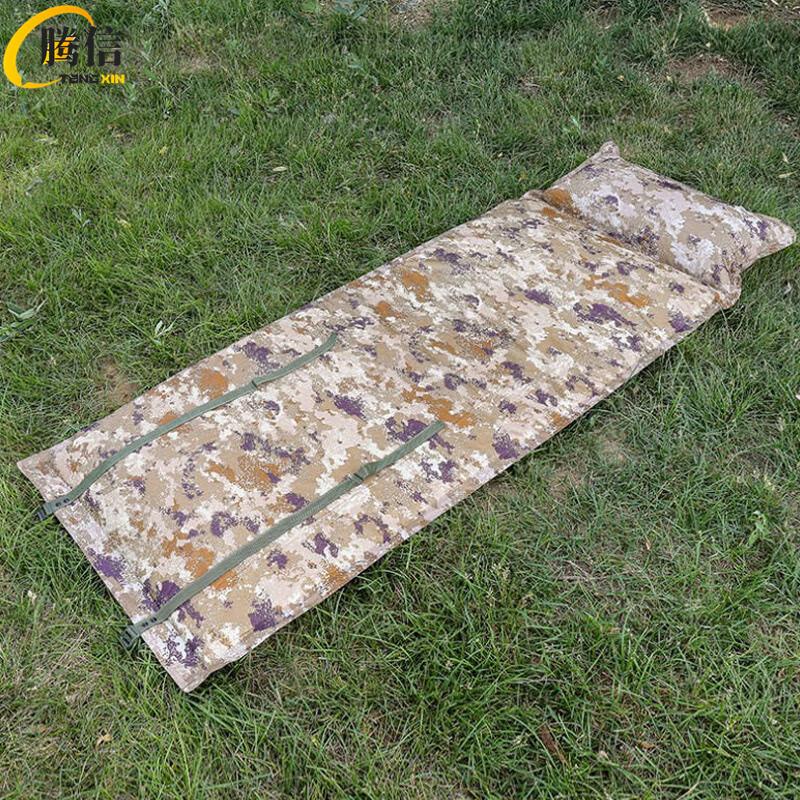 Tengxin 2cm Thick Camouflage Self-Inflating Camping Mat with Pillow
