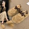 Fashion Luxury Sheep Fur Lined Loafers Women Lambswool Shoes Ladies Winter Slip On Furry Flats Cotton Wool Mocasine Femme Barefoot Boots