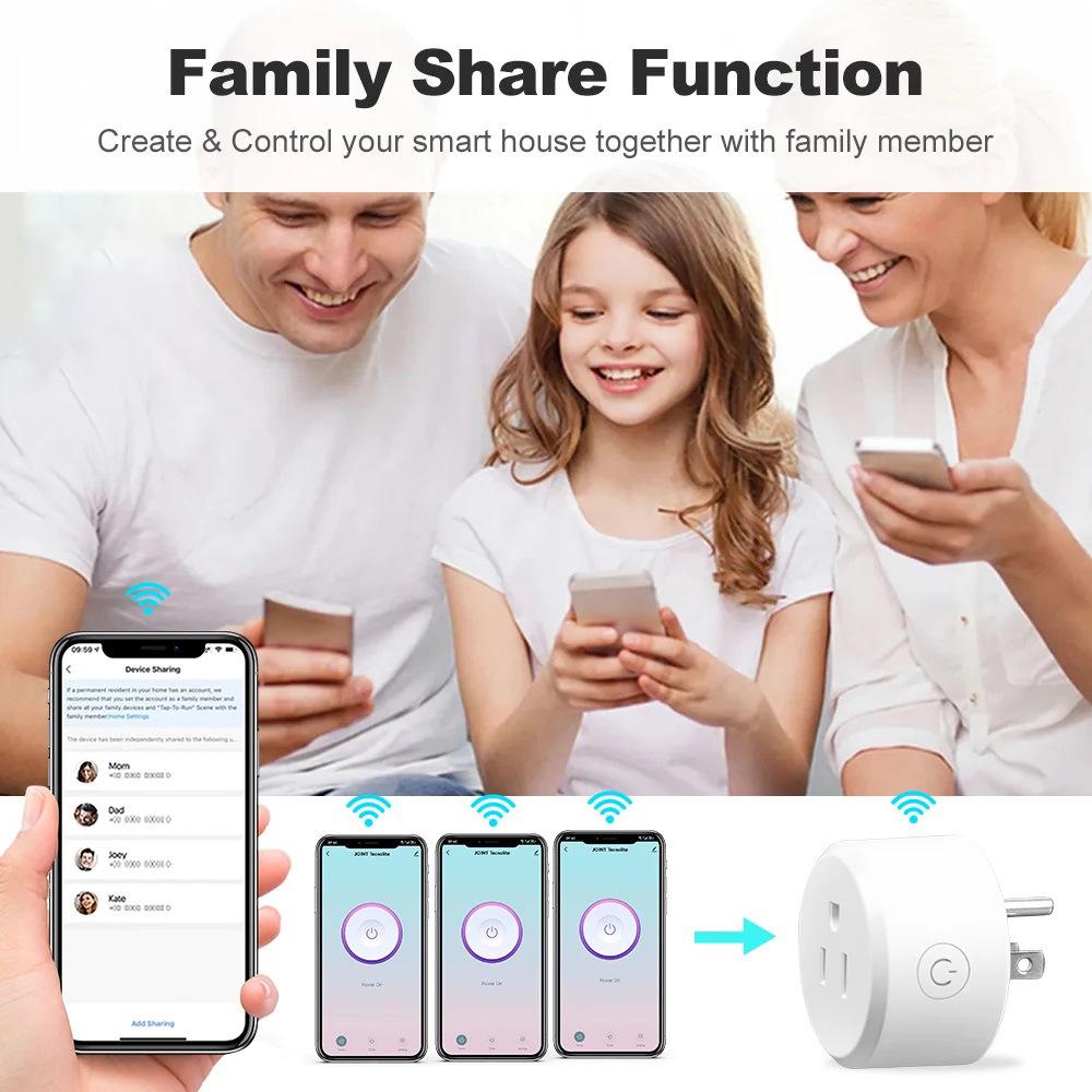 Matter US Smart Socket: HomeKit-Compatible, Alexa & Google Home Voice Control