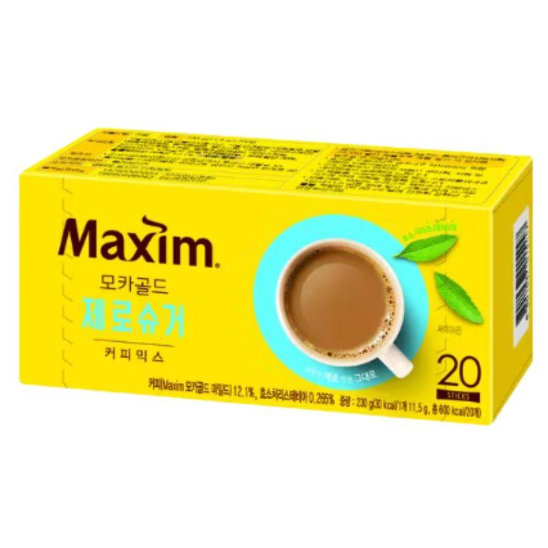 Maxim Mocha Gold Zero Sugar Korean Instant Coffee Mix 20 Sticks, 1box/2box 1box(20ea)