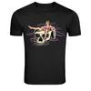Pinup Girl Sitting On Skull Dark Art Graphic T-Shirt