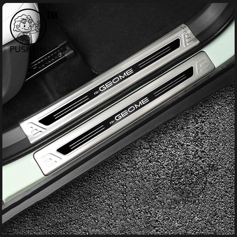 Pour Geely EX2 Proton eMas 5 Geely Geome Protections de Seuil de Porte de Voiture Acier Inoxydable Protection Cache Garniture de Seuil Autocollant Accessoires
