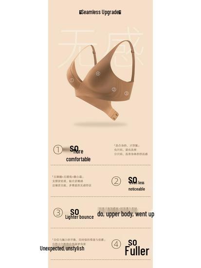 Milk Skin Deep V Seamless Bra - Breathable, Wire-Free Support, Plus Size