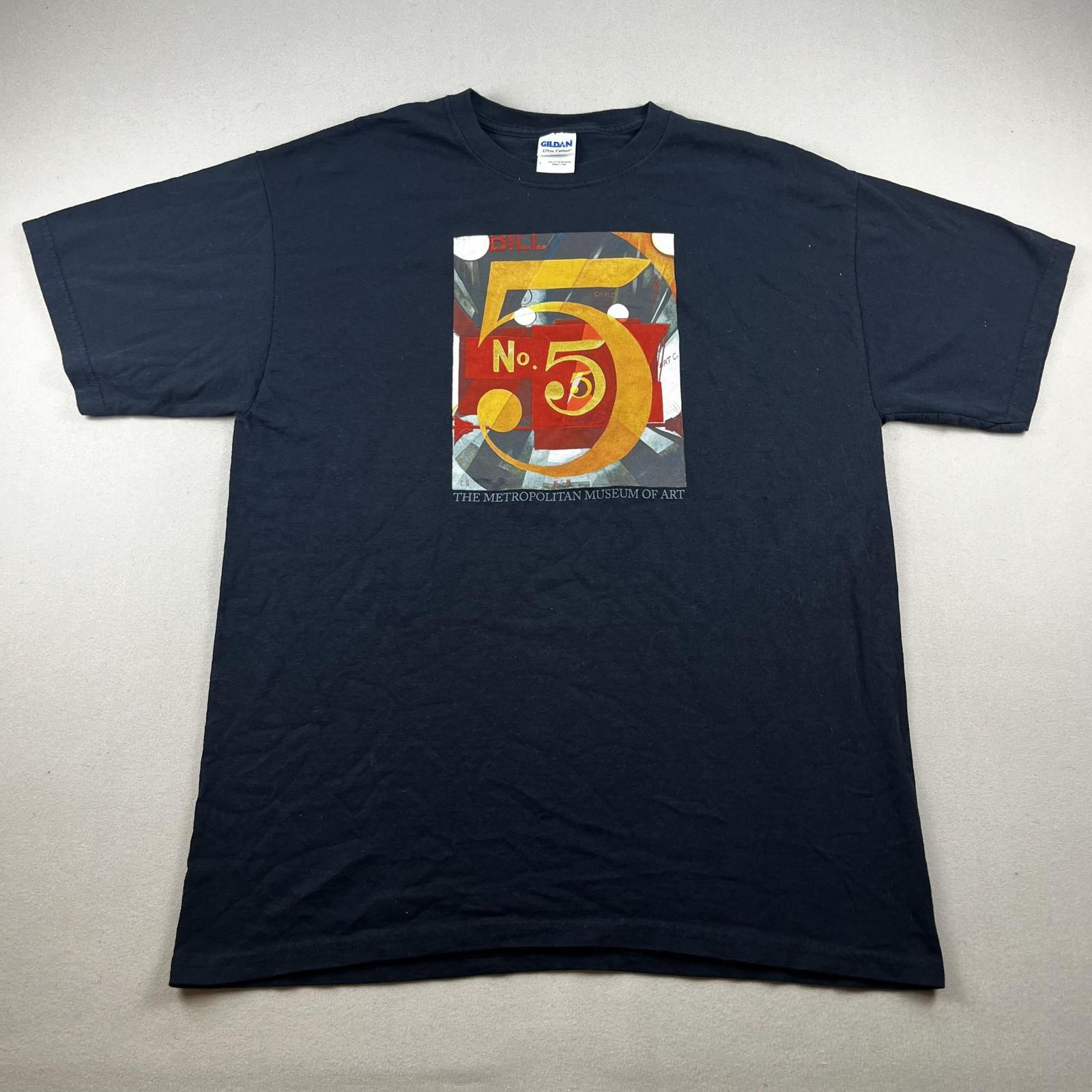 Metropolitan Museum Art Shirt Mens Large Black Figure 5 Gold MET Charles Demuth M