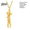 Embrace Pendant Necklace Hugging Couple Lightweight Hypoallergenic Men Jewelry