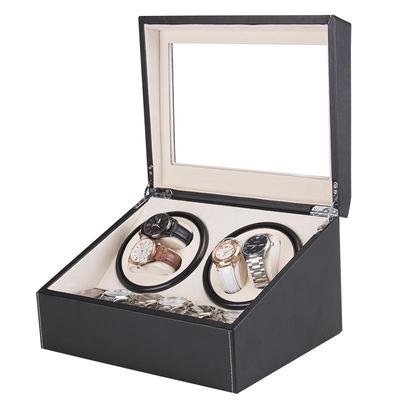 Avvolgitore Automatico per Orologi Elettrico in Pelle PU con Motore Rotante