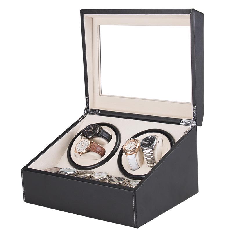 Electric PU Leather Automatic Watch Winder with Rotating Motor