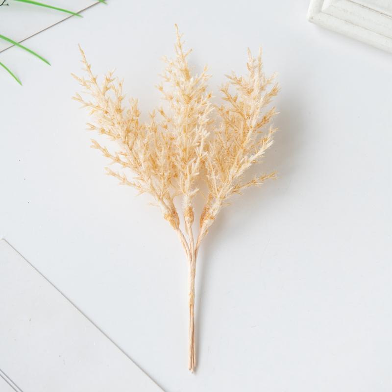 A Bundle(6pcs) Artificial Plants Golden Silvery Fake Branch Christmas Tree Wreaths Home Box Accessories Wedding Arch Decorations