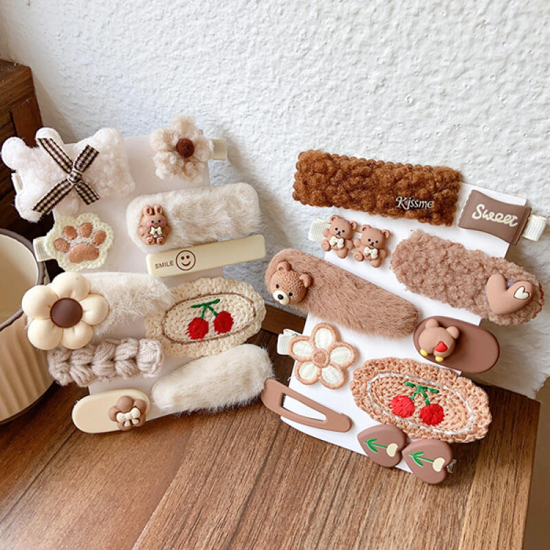 [Set] Langmol Cute Baby Point Pin Clip Collection brown