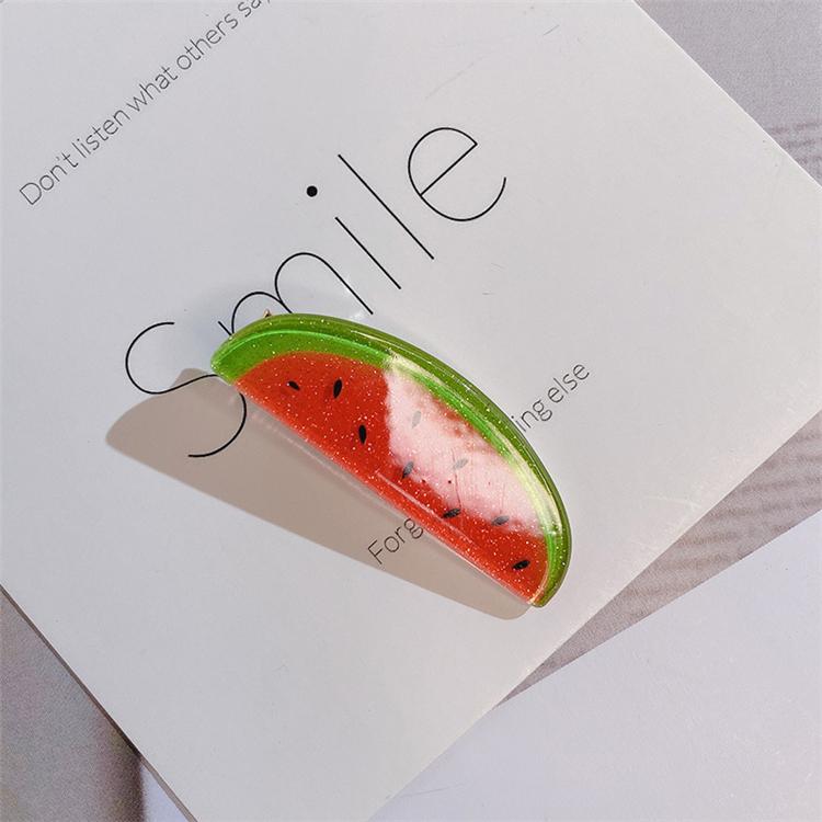 Hot Sale Cute Plastic Resin Kids Hair Clips Lovely Mini Different Kinds of Fruit Hair Clips for Children