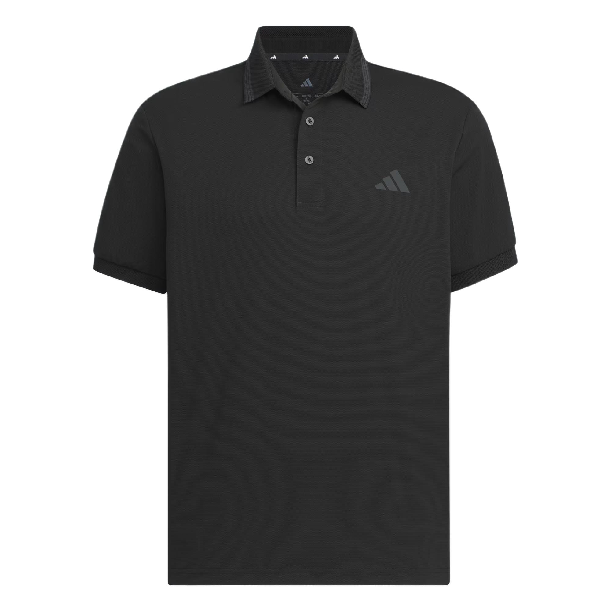 Adidas Удобная Повседневная Дышащая Короткая Рукавная Рубашка Поло Мужские Топы Черный JF6271 L