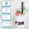 2 PCS Toothbrush Holder,Ventilated Mould-Proof Toothbrush Caddy Bathroom Organizer,White Small Tough Toothbrush Pot Stand