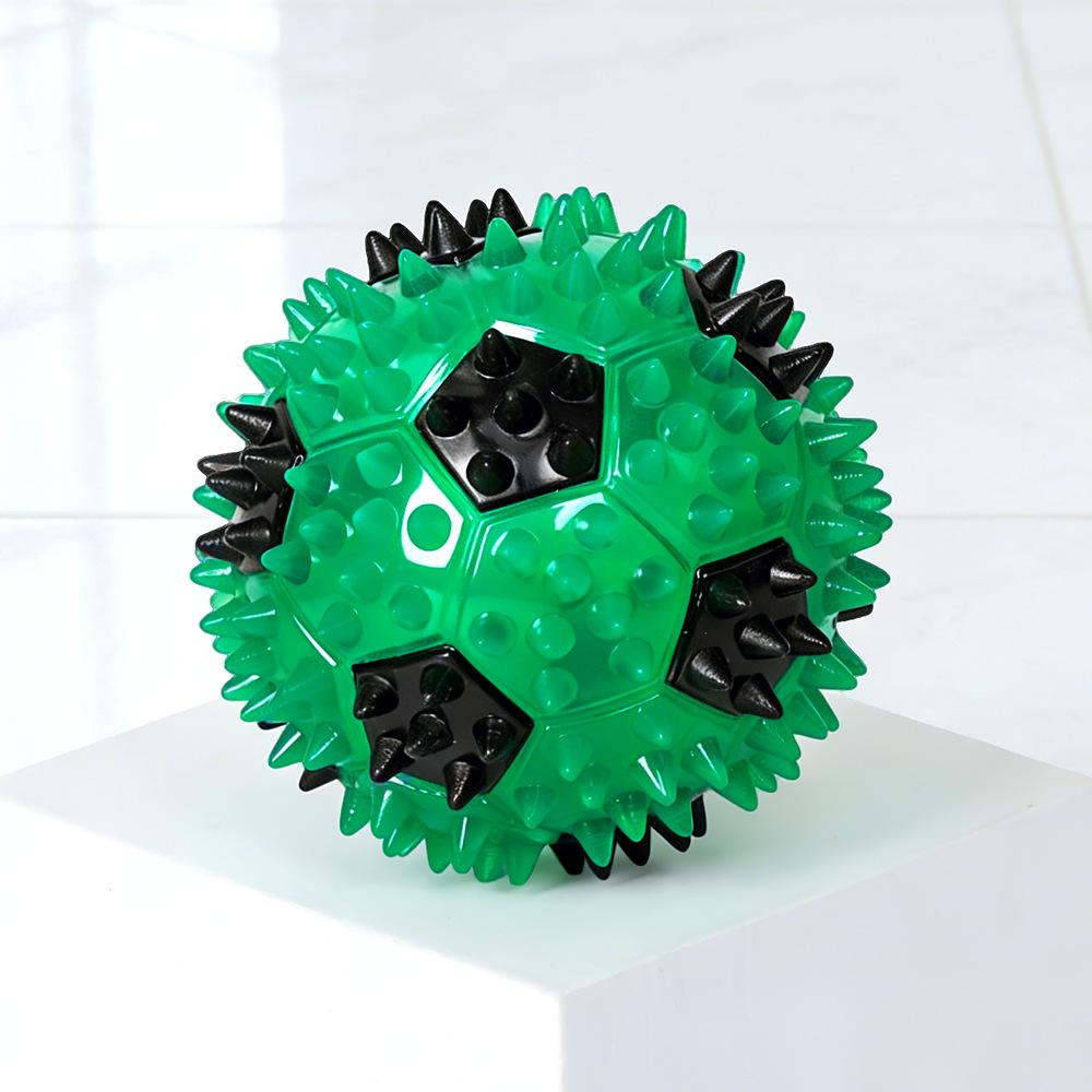 Haustierspielzeug - -beständiger TPR-Soundball - Selbstunterhaltungs- und Stressabbau-Spielzeug - Zahnbürsten- und Zahnreinigungsball