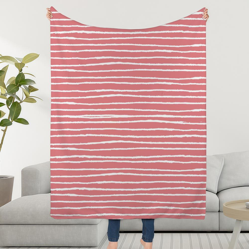 Blanket Horizontal Throw Super Stripes Irregular Cosy Plush Living Room Sofa Couch Childish Birthday Gifts