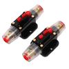 12 24V Inline Circuit Breaker, Lugs with Manual Reset Fuse Holder, Heat Shrink
