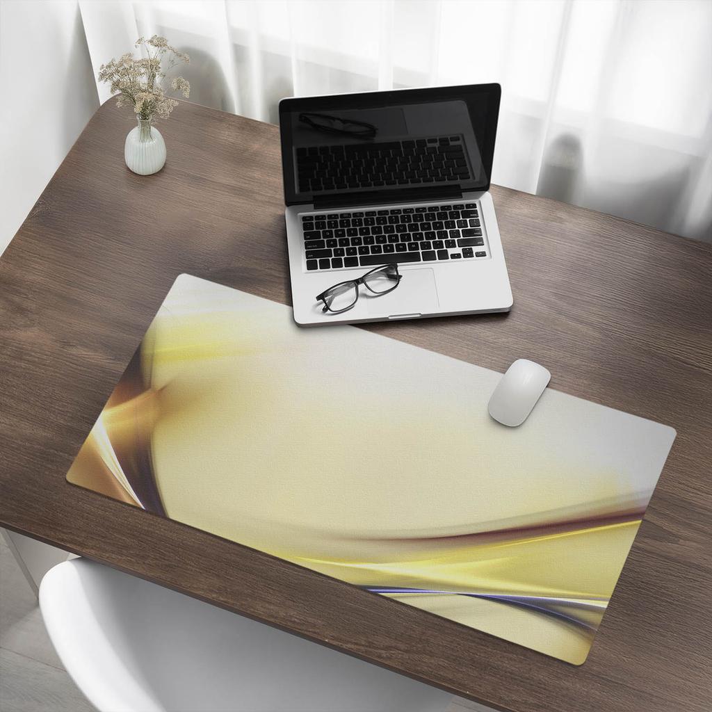 Gaming Mat with a Pattern for the Desk - Delicate Abstract Lines 90x45 Cm