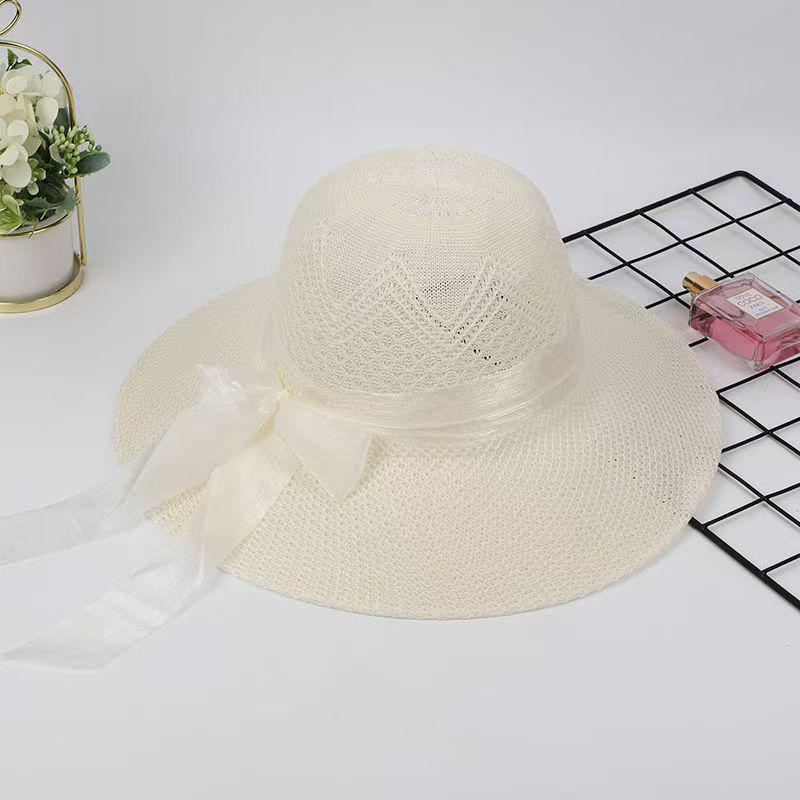 Women's Fashionable Sun Protection Wide Brim Straw Hat for Summer Beach and Scenic Outings