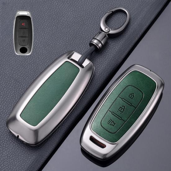 Zinc Alloy Leather Car Key Case Cover With Keychain For Nissan Rogue Pathfinde