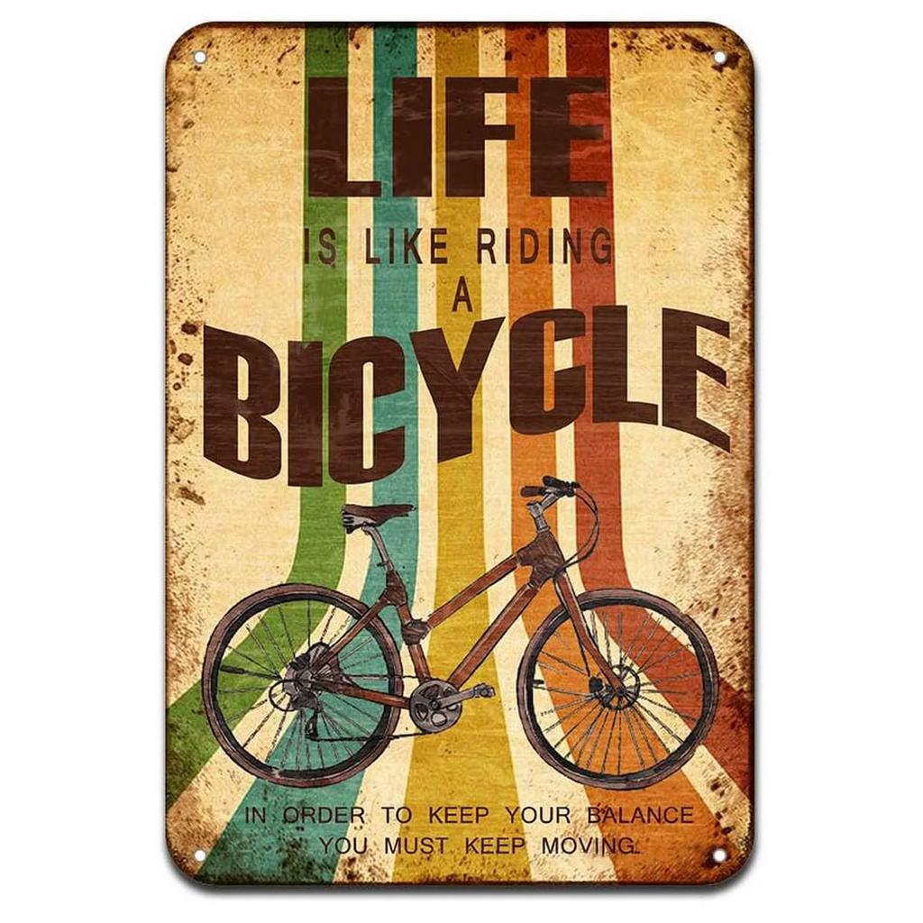 Cycling Metal Tin Signs Bike Ride Wall Decoration Plaque Vintage Art Poster Iron Painting for Man Cave Home Cafe Garden Club Bar