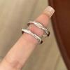 Sterling Silver Mobius Strip Couple Rings - Elegant, Adjustable, Light Luxury Valentine's Day Gift