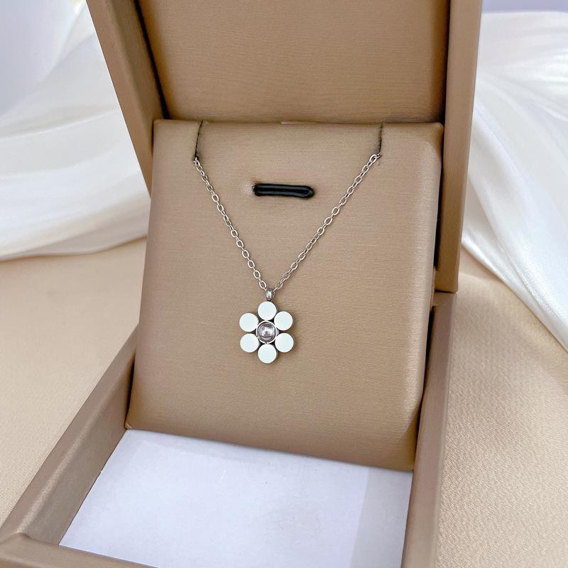 Geometric Planet Personality Minimalist Wind Furnace Real Gold Necklace Female Collarbone Chain