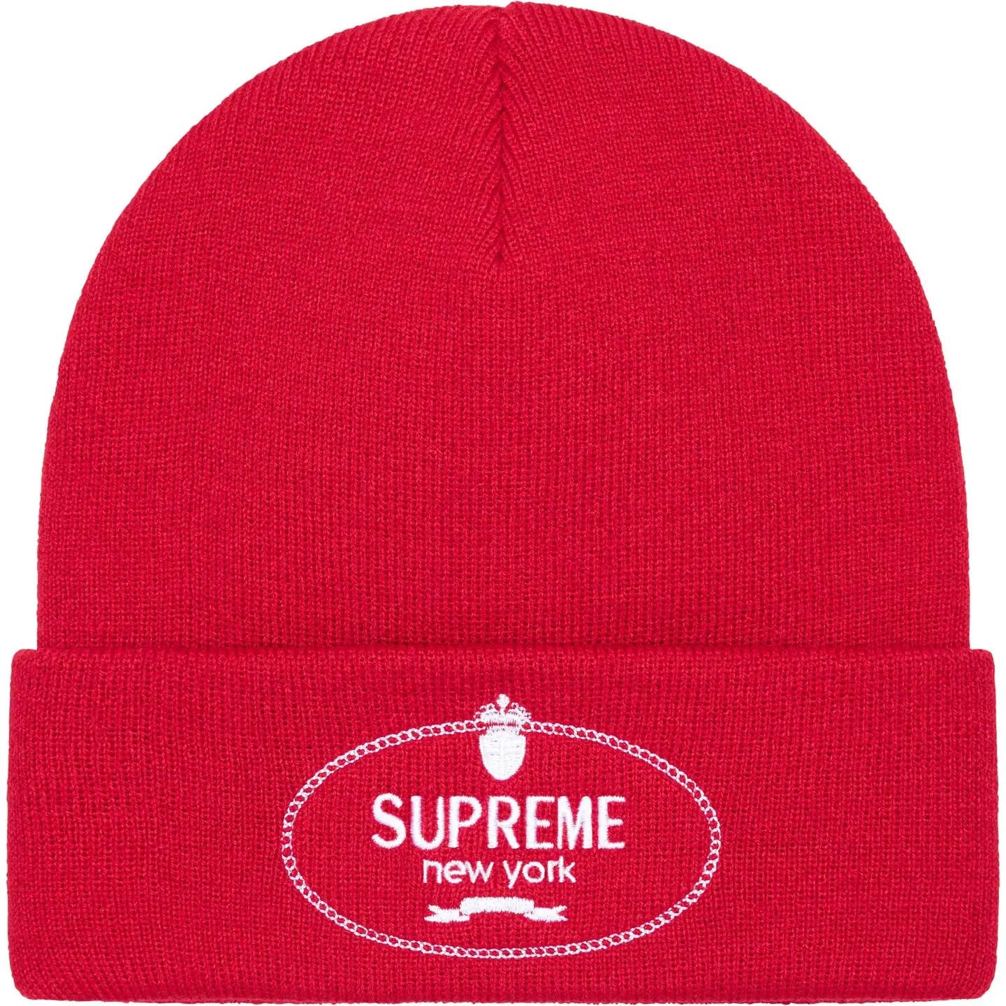 Supreme Crest Beanie Red One-Size