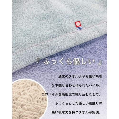 Imabari Certified Face Towels, Set of 2, Thick, Absorbent, Made in Japan, 34 x 80cm, 100% Cotton, Reversible, Gray x Turquoise
