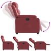 Electric Recliner Chair Burgundy Artificial Leather