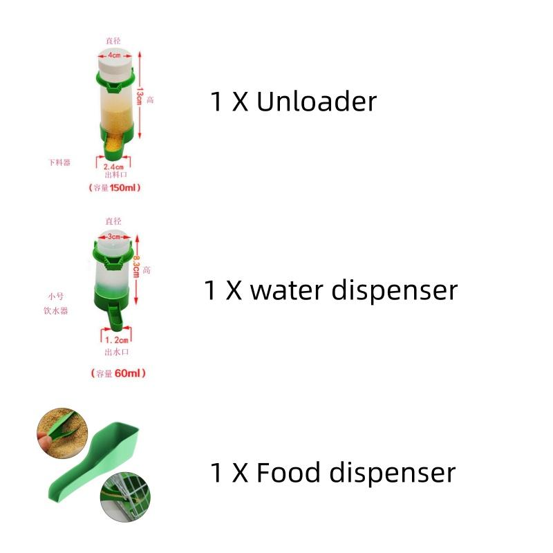 3pcs Bird Water Dispenser for Cage Water Bowl Automatic Feeder Watering Supplies for Pet Parrot, Parakeets and Other Birds
