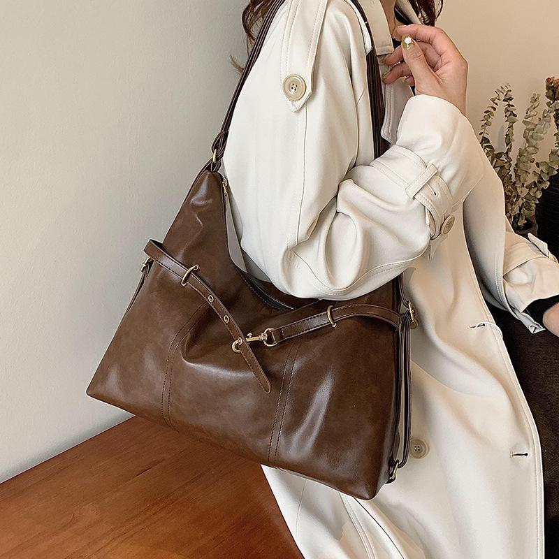 

Сумка большой вместимости Женская Новая Дорожная Двуплечевой Рюкзак Одноплечевая Сумка-тоут коричневый