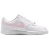 Nike Court Vision Atmungsaktive Unterstützung Niedrig geschnitten Skateboard-Schuhe Damen Rosa Weiß IB6652-101