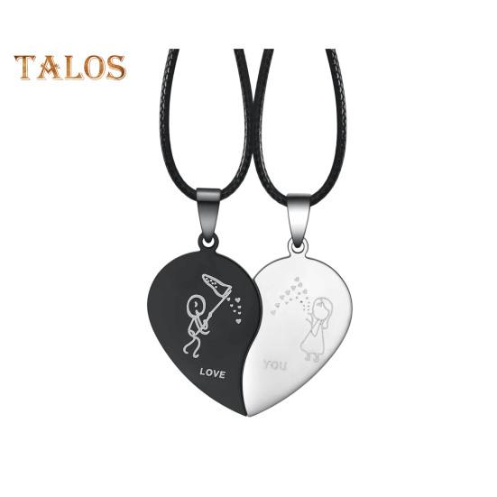 1 Paar passende Halsketten für Paare, Herzanhänger, Liebessymbol, galvanisierte Legierung, Jahrestag, Valentinstag, Geschenk, Halsschmuck