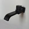 Brass Cold Black Water Faucet, Wall Mounted Basin Gold Tap, Basin Bibcock Square Cold Brushed Gold Kitchen Faucet SC303