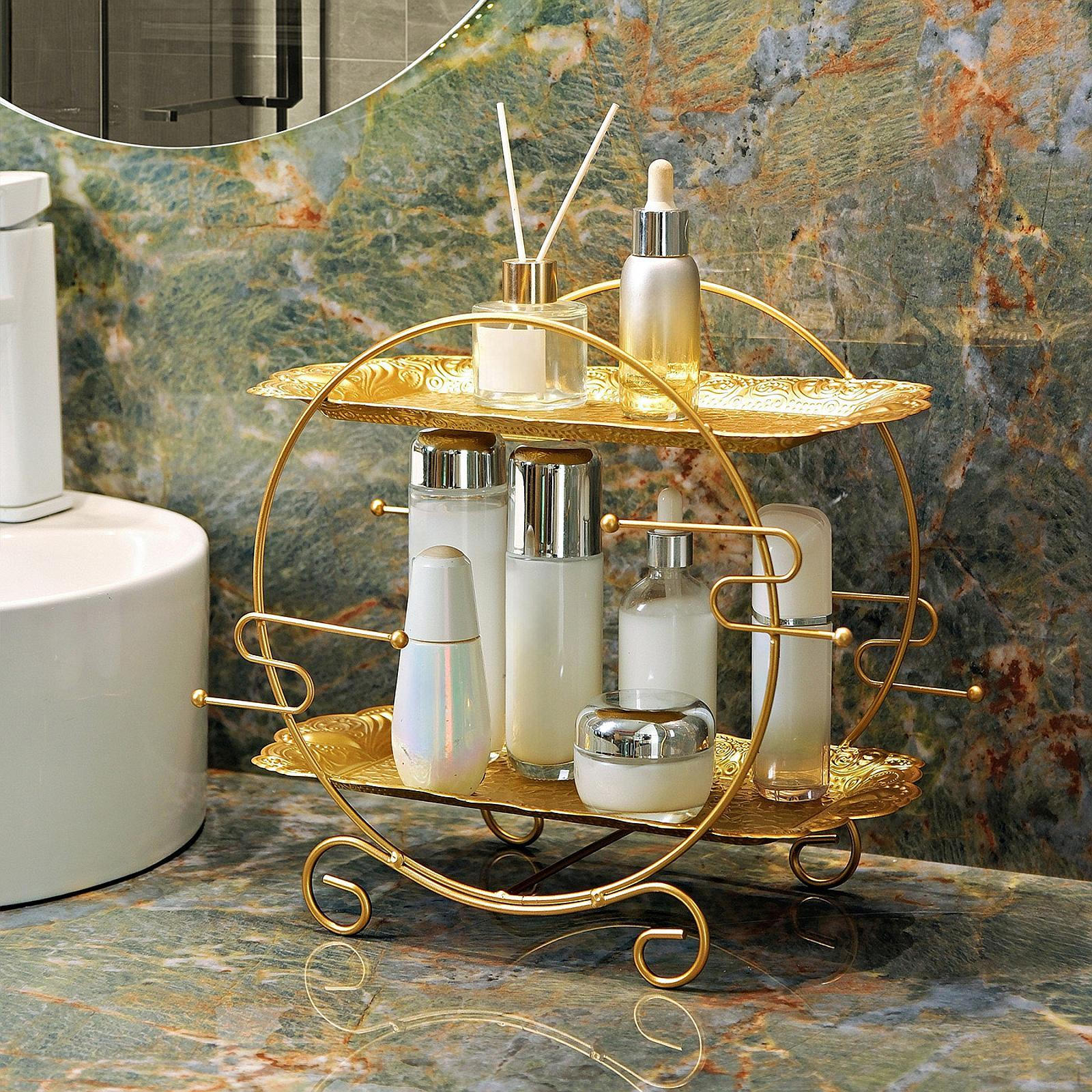 

Органайзер для макияжа, держатель для косметики, настольный органайзер для хранения средств по уходу за кожей, подставка-дисплей, подставка для парфюмерии для полки 32 cmx28 cmx17 cm