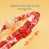 Camphor Wood Cat Collar with Bell and Longevity Lock - Pet Necklace Accessories