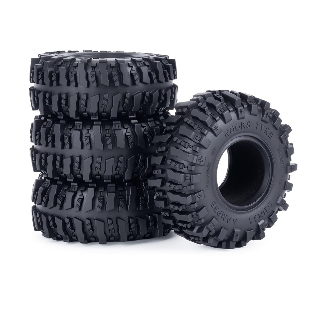 1.0 Inch Sticky Soft RC Crawler Tires for 1/24 1/18 Scale High Clearance Upgrade Fits Axial SCX24 FMS FCX24 FCX18 Traxxas TRX4M