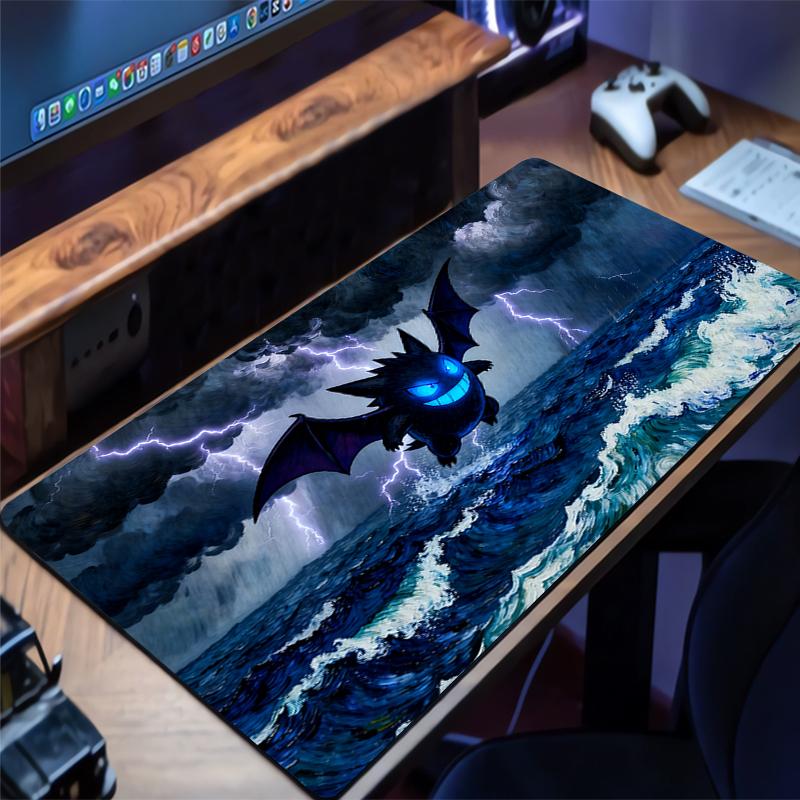 Mouse Pad Pokemon Pikachu Gengar Professional eSports Game Players Speed Lock Edge Rubber Rug Game Desk Mousepad Keyboard Mat